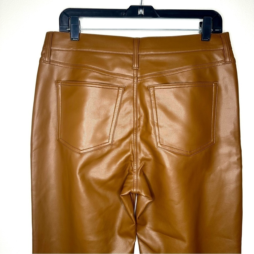 J. Crew Tan Vegan Leather Cropped Wide Leg Ankle Pants Size 29 - Picture 8 of 10